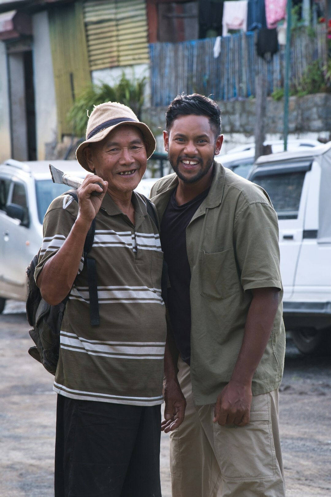 documentary photographer with locals