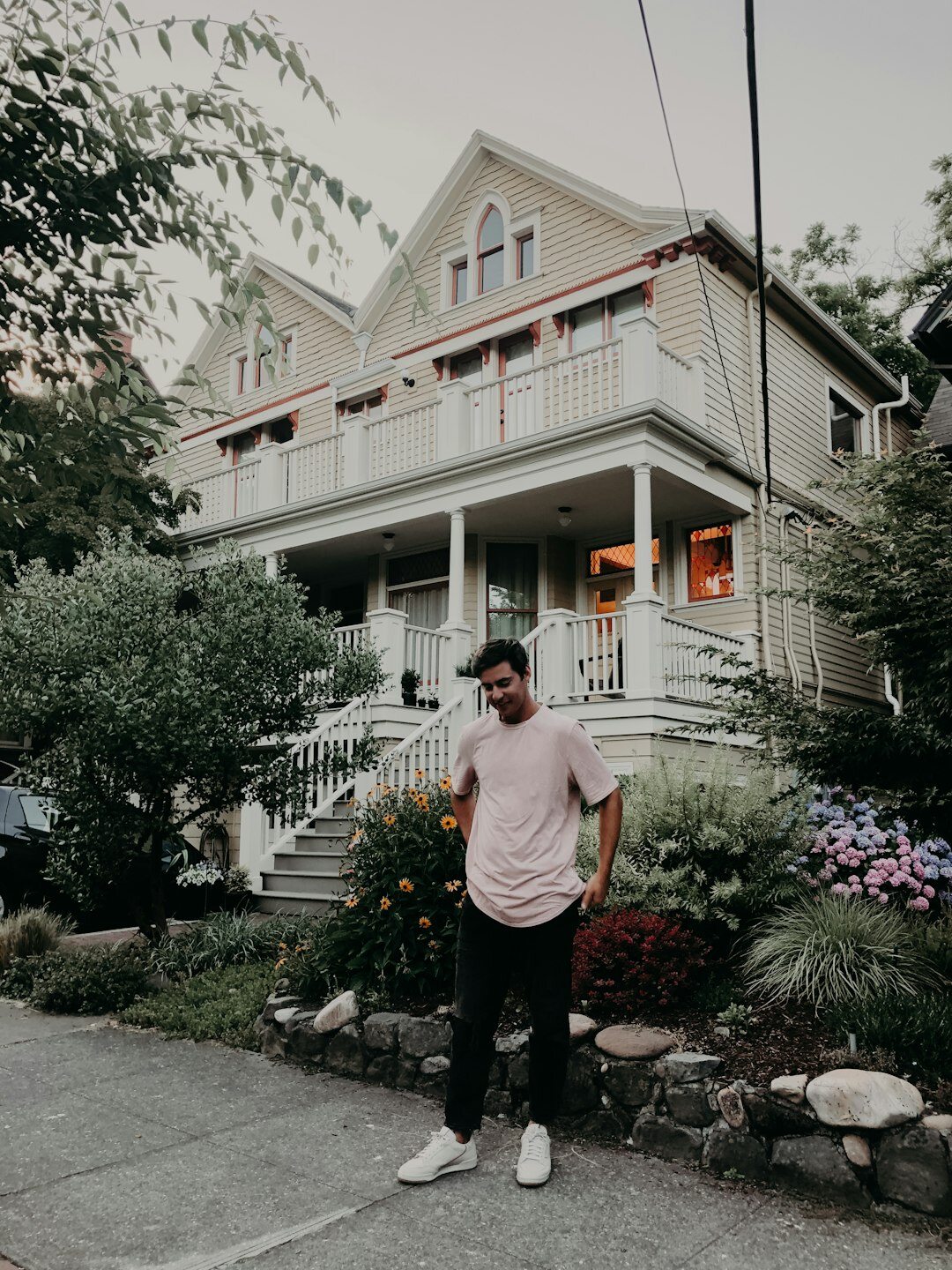 young man returning home