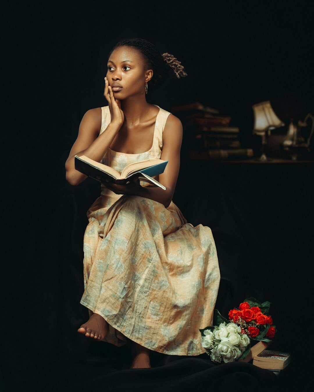 Portrait of a young Danish female writer and interviewer